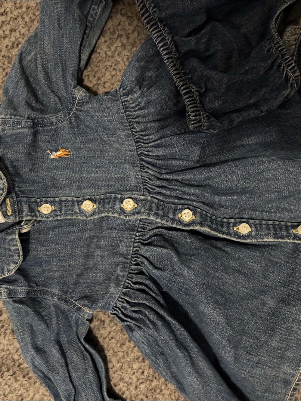 Ralph Lauren Denim Button-Front Dress w. Bloomers